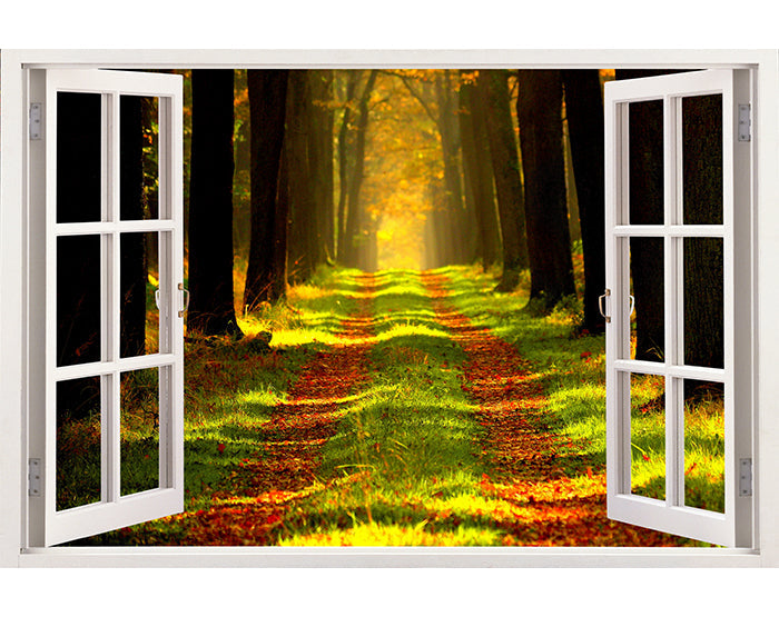 IMPRESSIVE 3D WINDOW WALL DECALS, REMOVABLE WALL STICKERS, WALL DECOR