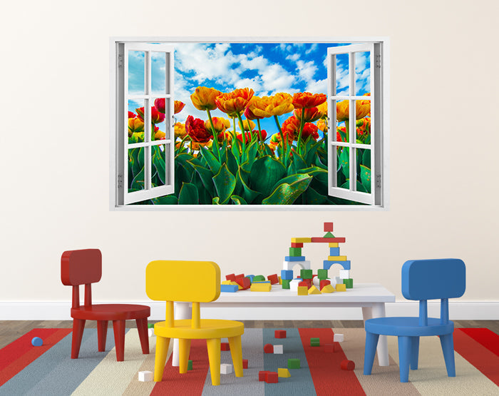 IMPRESSIVE 3D WINDOW WALL DECALS, REMOVABLE WALL STICKERS, WALL DECOR