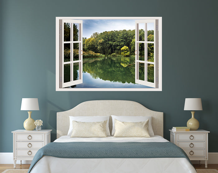 IMPRESSIVE 3D WINDOW WALL DECALS, REMOVABLE WALL STICKERS, WALL DECOR