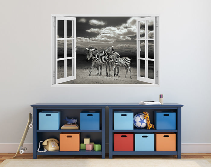 IMPRESSIVE 3D WINDOW WALL DECALS, REMOVABLE WALL STICKERS, WALL DECOR