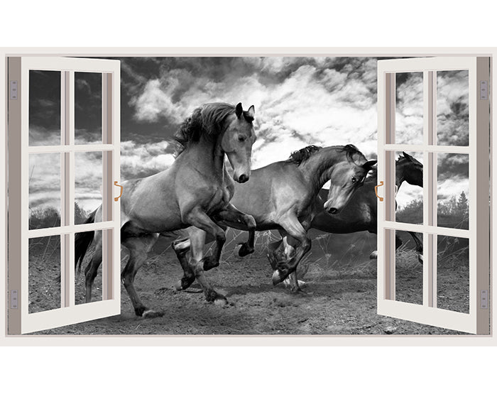 IMPRESSIVE 3D WINDOW WALL DECALS, REMOVABLE WALL STICKERS, WALL DECOR