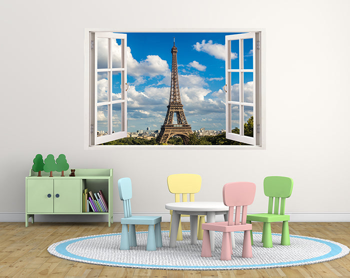 IMPRESSIVE 3D WINDOW WALL DECALS, REMOVABLE WALL STICKERS, WALL DECOR