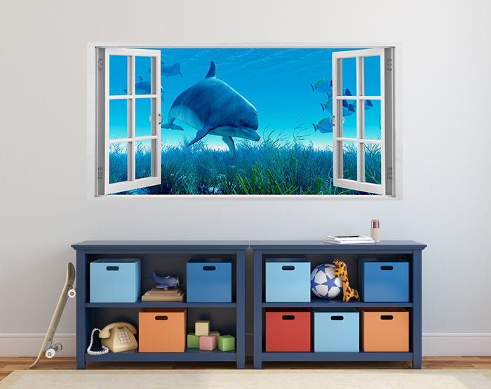 IMPRESSIVE 3D WINDOW WALL DECALS, REMOVABLE WALL STICKERS, WALL DECOR