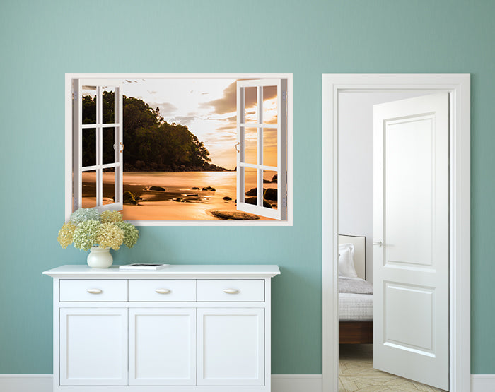 IMPRESSIVE 3D WINDOW WALL DECALS, REMOVABLE WALL STICKERS, WALL DECOR