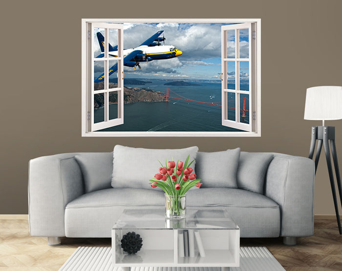 IMPRESSIVE 3D WINDOW WALL DECALS, REMOVABLE WALL STICKERS, WALL DECOR