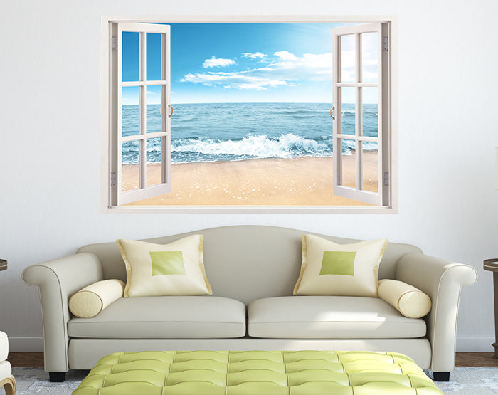 IMPRESSIVE 3D WINDOW WALL DECALS, REMOVABLE WALL STICKERS, WALL DECOR