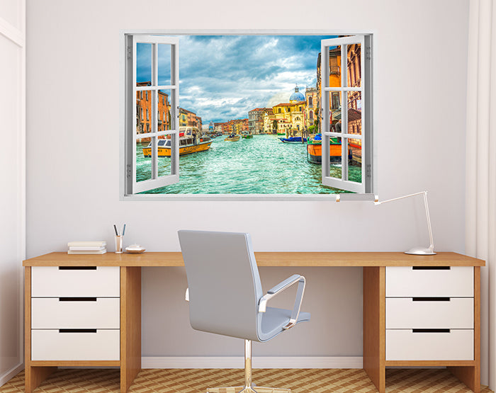 IMPRESSIVE 3D WINDOW WALL DECALS, REMOVABLE WALL STICKERS, WALL DECOR