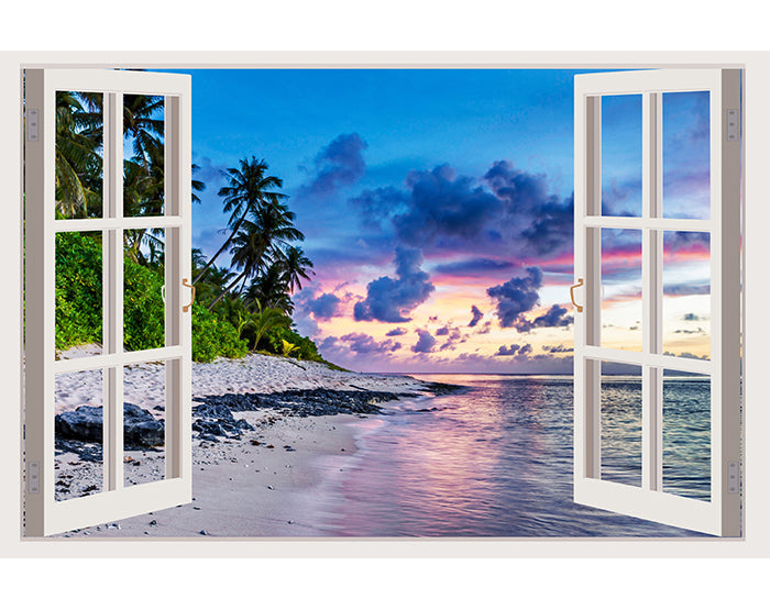 IMPRESSIVE 3D WINDOW WALL DECALS, REMOVABLE WALL STICKERS, WALL DECOR
