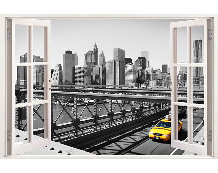 IMPRESSIVE 3D WINDOW WALL DECALS, REMOVABLE WALL STICKERS, WALL DECOR