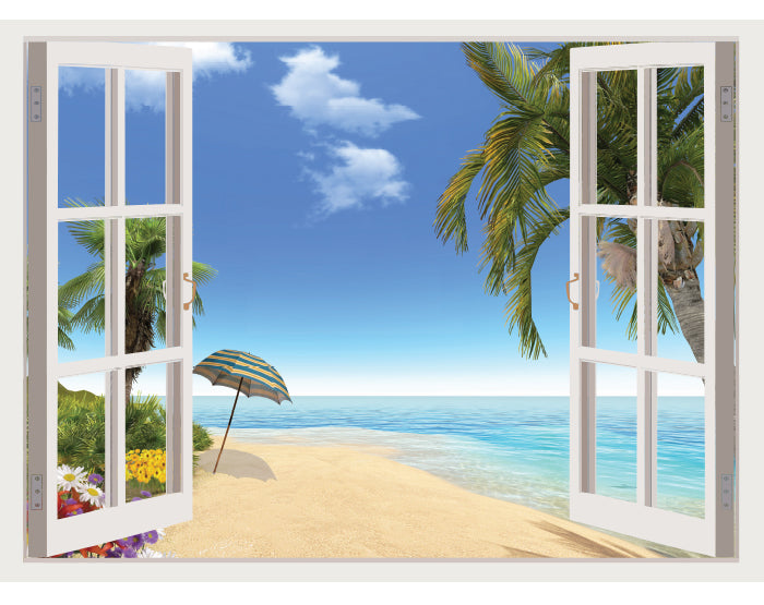 IMPRESSIVE 3D WINDOW WALL DECALS, REMOVABLE WALL STICKERS, WALL DECOR