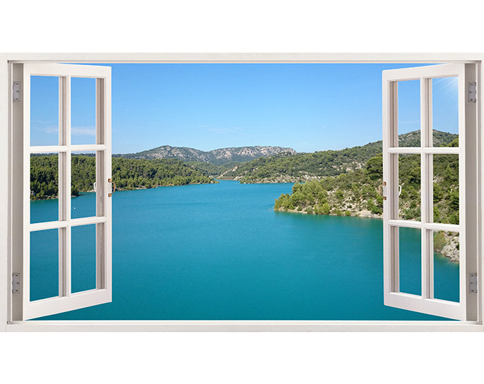 IMPRESSIVE 3D WINDOW WALL DECALS, REMOVABLE WALL STICKERS, WALL DECOR