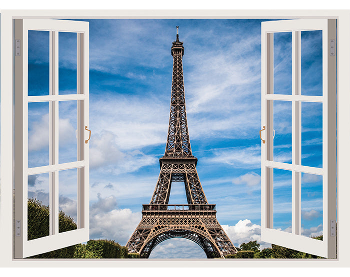 IMPRESSIVE 3D WINDOW WALL DECALS, REMOVABLE WALL STICKERS, WALL DECOR