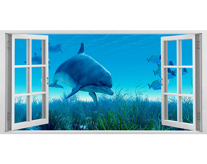 IMPRESSIVE 3D WINDOW WALL DECALS, REMOVABLE WALL STICKERS, WALL DECOR