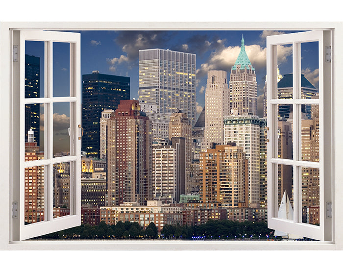 IMPRESSIVE 3D WINDOW WALL DECALS, REMOVABLE WALL STICKERS, WALL DECOR