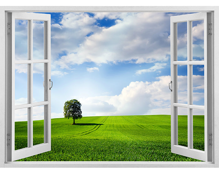 IMPRESSIVE 3D WINDOW WALL DECALS, REMOVABLE WALL STICKERS, WALL DECOR