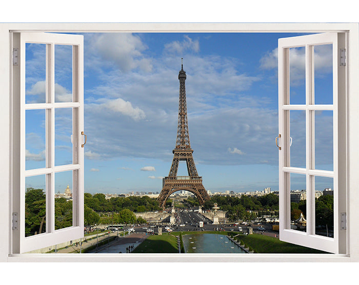 IMPRESSIVE 3D WINDOW WALL DECALS, REMOVABLE WALL STICKERS, WALL DECOR