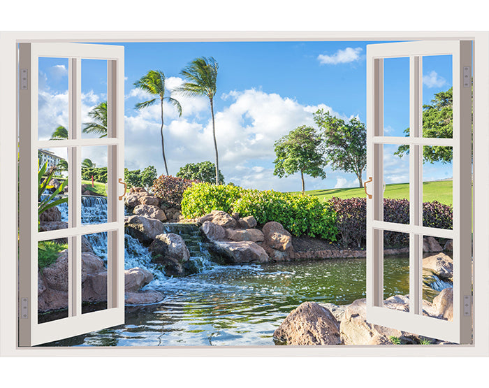 IMPRESSIVE 3D WINDOW WALL DECALS, REMOVABLE WALL STICKERS, WALL DECOR