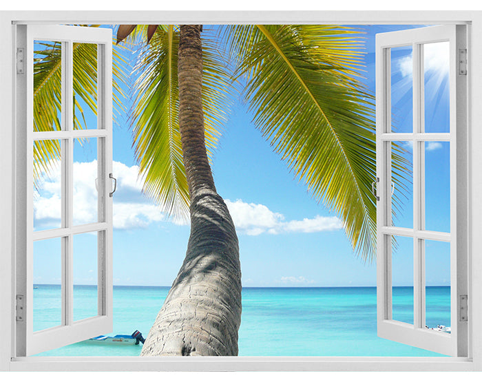 IMPRESSIVE 3D WINDOW WALL DECALS, REMOVABLE WALL STICKERS, WALL DECOR