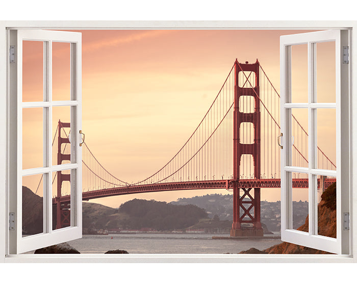 IMPRESSIVE 3D WINDOW WALL DECALS, REMOVABLE WALL STICKERS, WALL DECOR