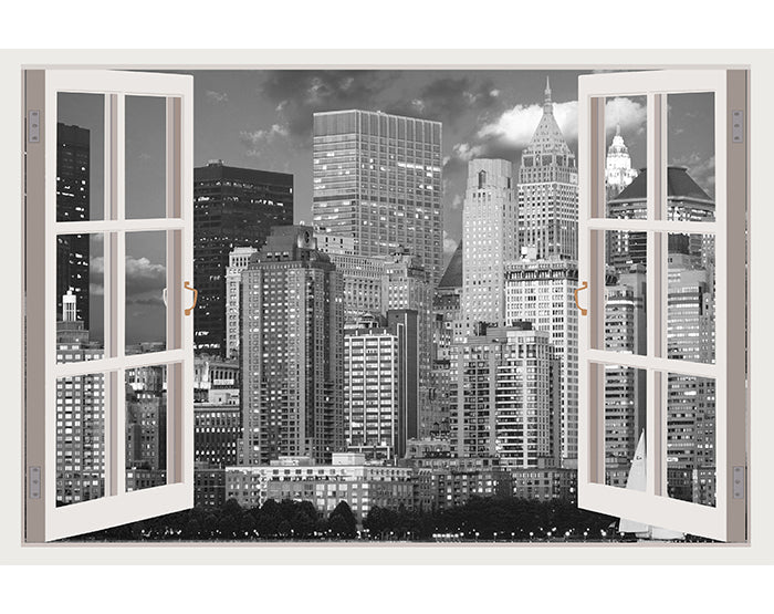 IMPRESSIVE 3D WINDOW WALL DECALS, REMOVABLE WALL STICKERS, WALL DECOR