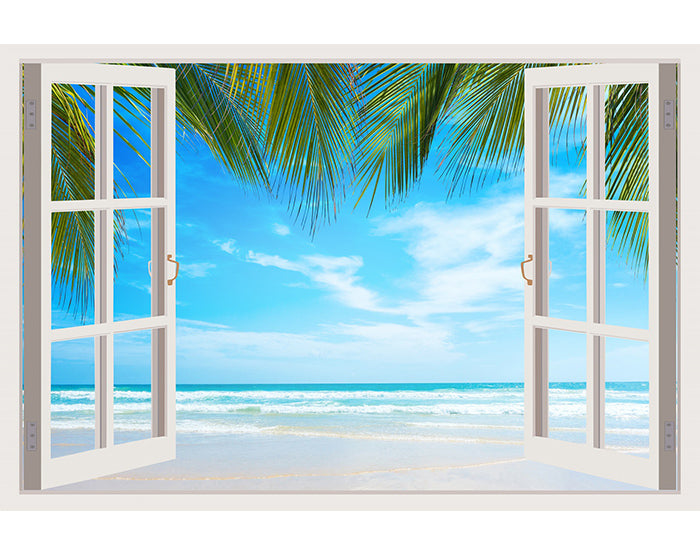 IMPRESSIVE 3D WINDOW WALL DECALS, REMOVABLE WALL STICKERS, WALL DECOR