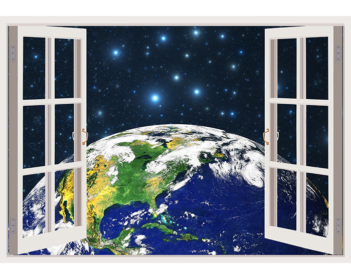 IMPRESSIVE 3D WINDOW WALL DECALS, REMOVABLE WALL STICKERS, WALL DECOR