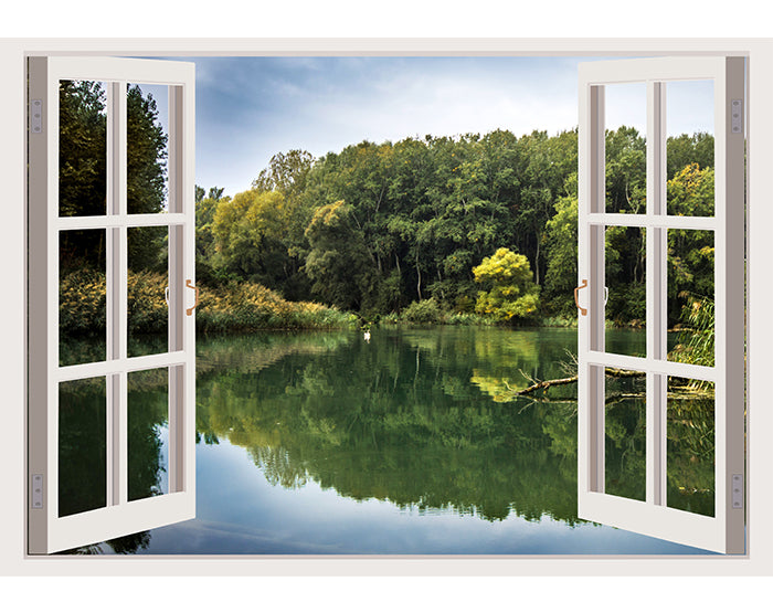 IMPRESSIVE 3D WINDOW WALL DECALS, REMOVABLE WALL STICKERS, WALL DECOR