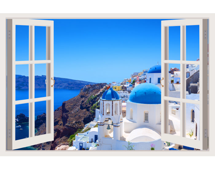 IMPRESSIVE 3D WINDOW WALL DECALS, REMOVABLE WALL STICKERS, WALL DECOR
