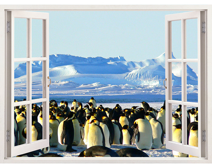 IMPRESSIVE 3D WINDOW WALL DECALS, REMOVABLE WALL STICKERS, WALL DECOR