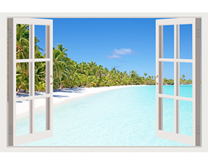 IMPRESSIVE 3D WINDOW WALL DECALS, REMOVABLE WALL STICKERS, WALL DECOR
