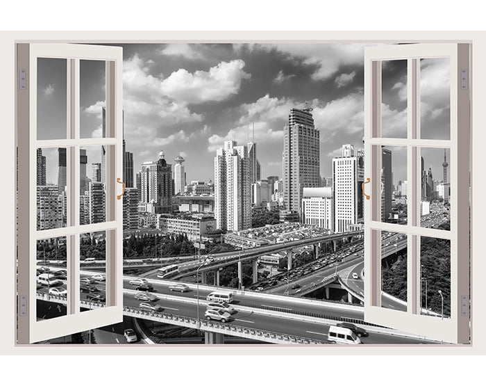 IMPRESSIVE 3D WINDOW WALL DECALS, REMOVABLE WALL STICKERS, WALL DECOR
