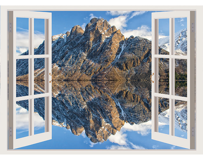 IMPRESSIVE 3D WINDOW WALL DECALS, REMOVABLE WALL STICKERS, WALL DECOR