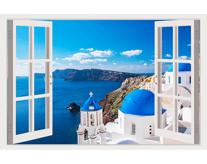 IMPRESSIVE 3D WINDOW WALL DECALS, REMOVABLE WALL STICKERS, WALL DECOR