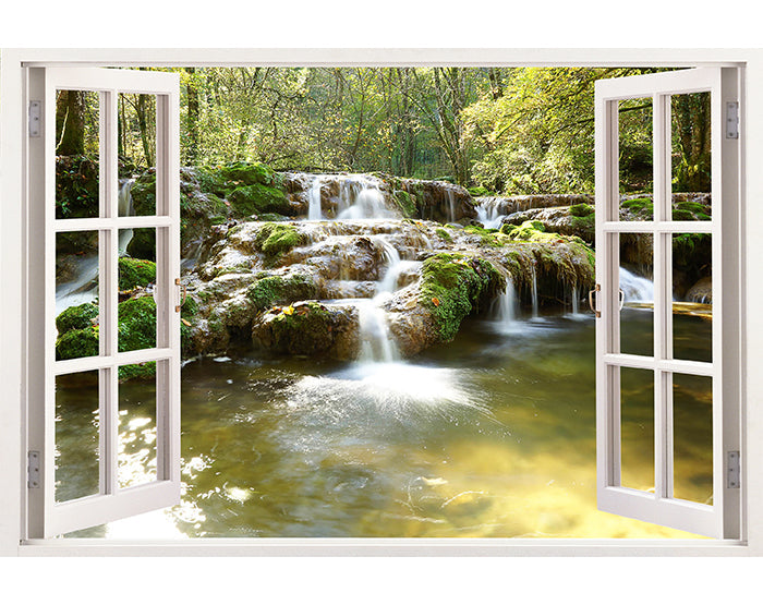 IMPRESSIVE 3D WINDOW WALL DECALS, REMOVABLE WALL STICKERS, WALL DECOR