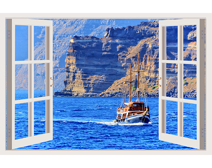 IMPRESSIVE 3D WINDOW WALL DECALS, REMOVABLE WALL STICKERS, WALL DECOR