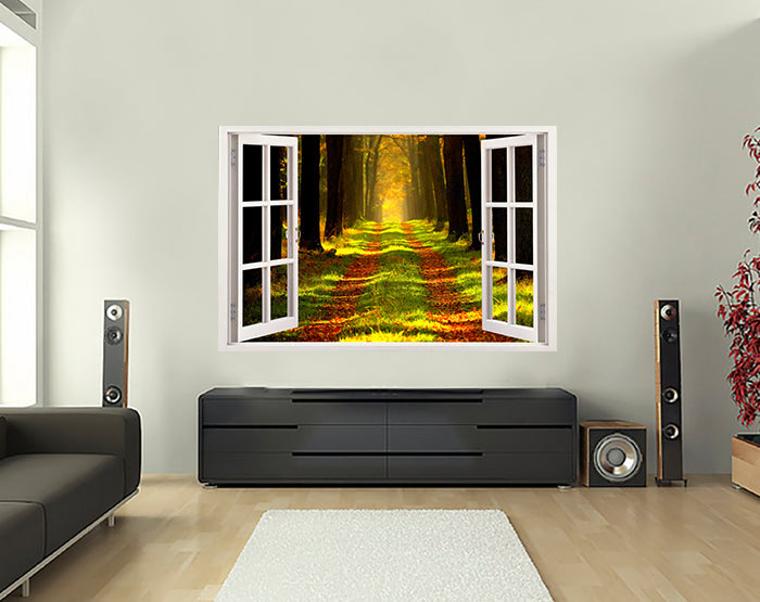 IMPRESSIVE 3D WINDOW WALL DECALS, REMOVABLE WALL STICKERS, WALL DECOR