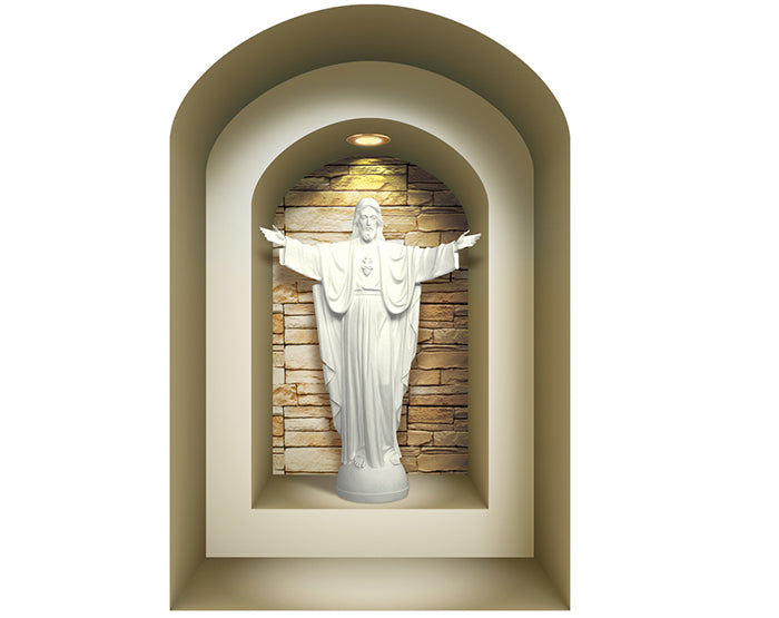 Jesus 3D WALL Stickers, NICHE illusion set, Removable Vinyl