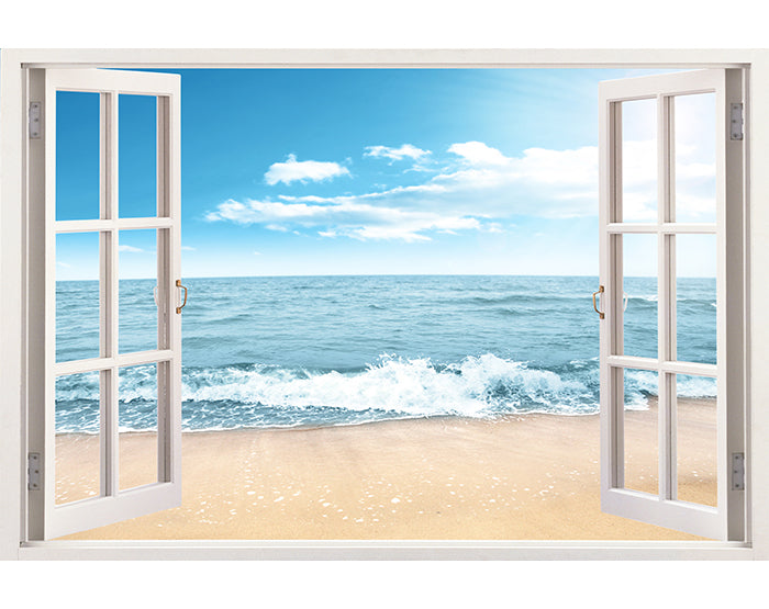 IMPRESSIVE 3D WINDOW WALL DECALS, REMOVABLE WALL STICKERS, WALL DECOR