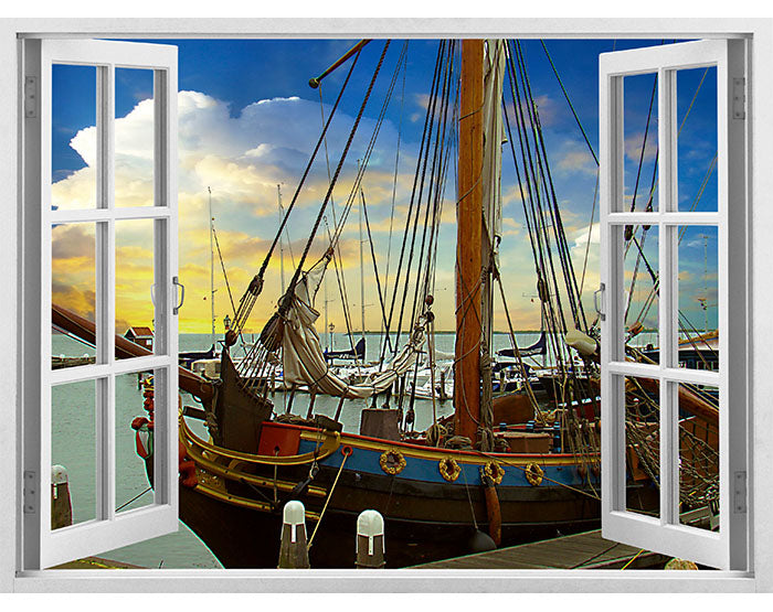 IMPRESSIVE 3D WINDOW WALL DECALS, REMOVABLE WALL STICKERS, WALL DECOR