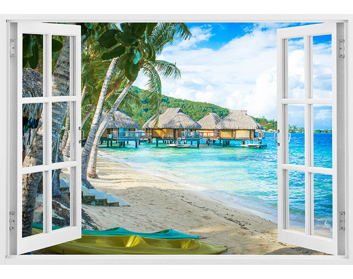 IMPRESSIVE 3D WINDOW WALL DECALS, REMOVABLE WALL STICKERS, WALL DECOR