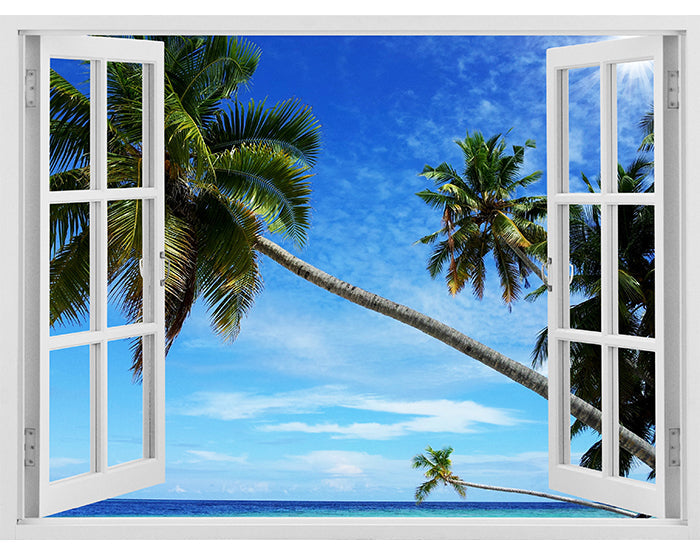IMPRESSIVE 3D WINDOW WALL DECALS, REMOVABLE WALL STICKERS, WALL DECOR
