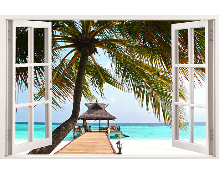 IMPRESSIVE 3D WINDOW WALL DECALS, REMOVABLE WALL STICKERS, WALL DECOR