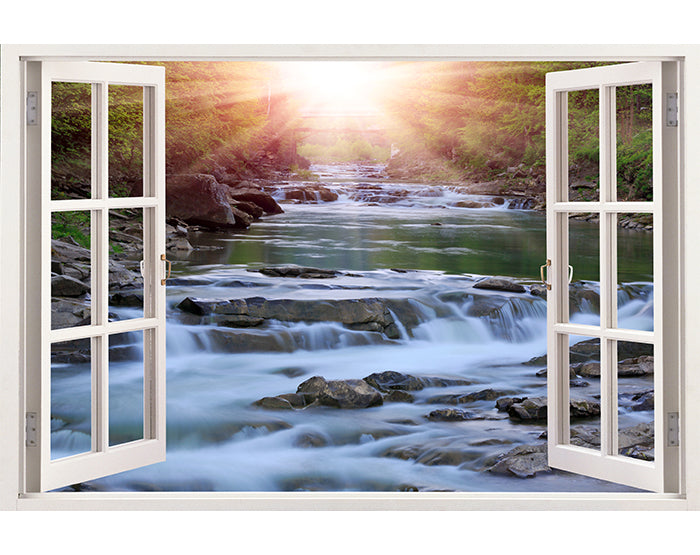 IMPRESSIVE 3D WINDOW WALL DECALS, REMOVABLE WALL STICKERS, WALL DECOR