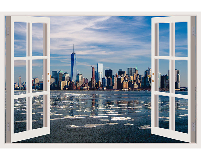 IMPRESSIVE 3D WINDOW WALL DECALS, REMOVABLE WALL STICKERS, WALL DECOR