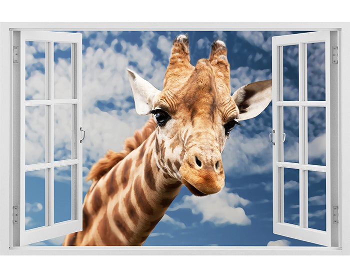 IMPRESSIVE 3D WINDOW WALL DECALS, REMOVABLE WALL STICKERS, WALL DECOR
