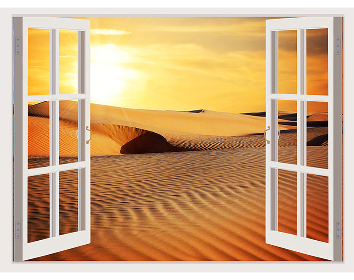 IMPRESSIVE 3D WINDOW WALL DECALS, REMOVABLE WALL STICKERS, WALL DECOR