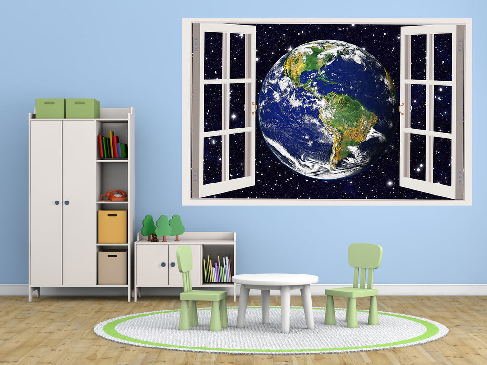 IMPRESSIVE 3D WINDOW WALL DECALS, REMOVABLE WALL STICKERS, WALL DECOR