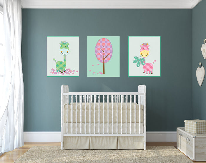 Kids Room Decor Set of 3 decals