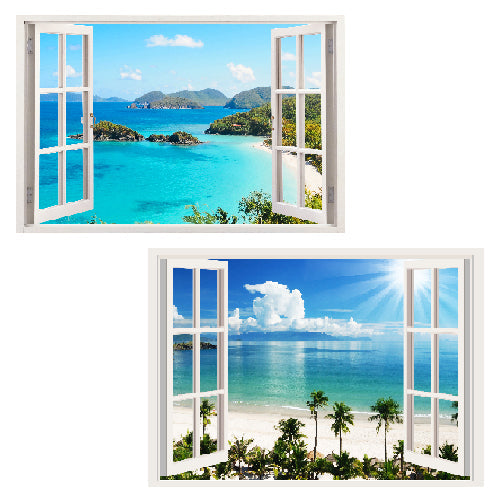 SET OF 2 WALL DECALS, REMOVABLE WALL STICKERS, WALL DECOR