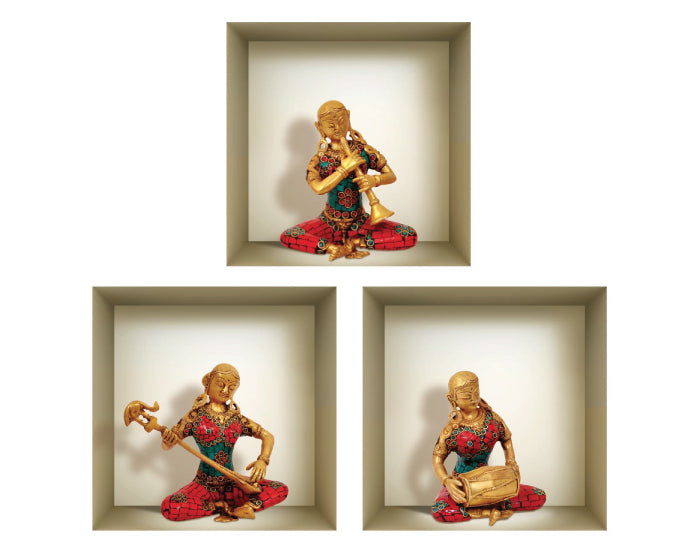 3D Niche Wall Art Decals - Set Of 3 | Easy To Apply, Stunning Decorative Stickers For Home And Office